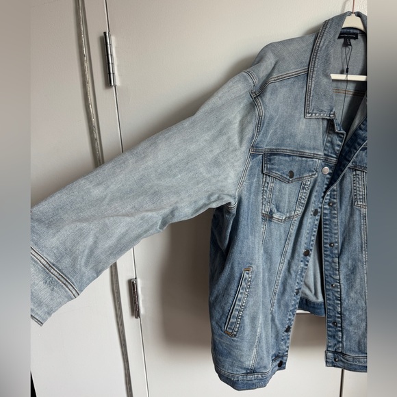 Universal Standard Blue Denim Jacket Size 22/24 - Picture 2 of 6